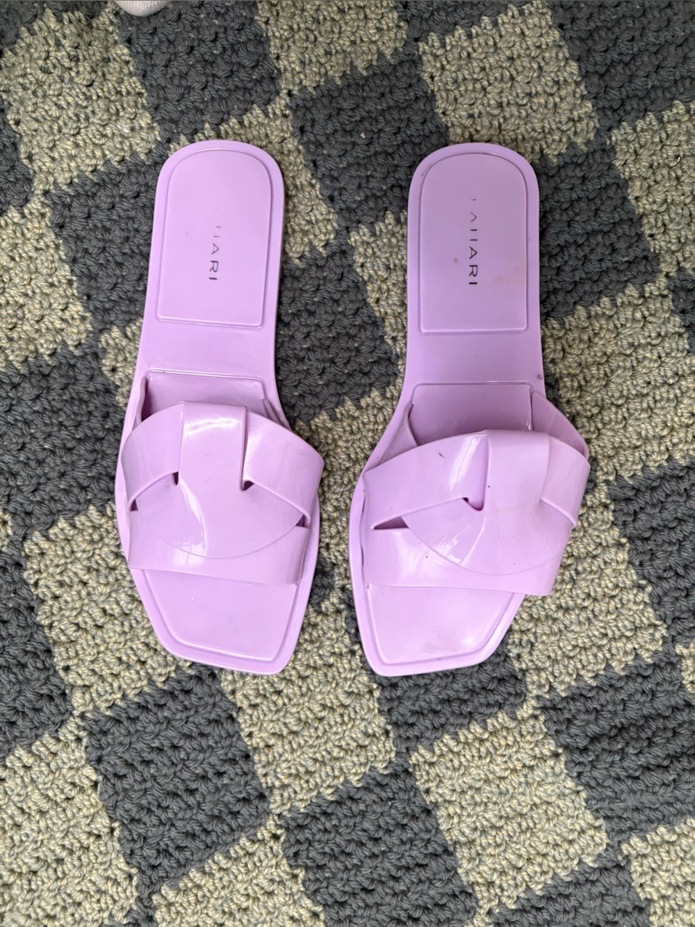 Tahari Lilac Jelly Slide Sandals for Women